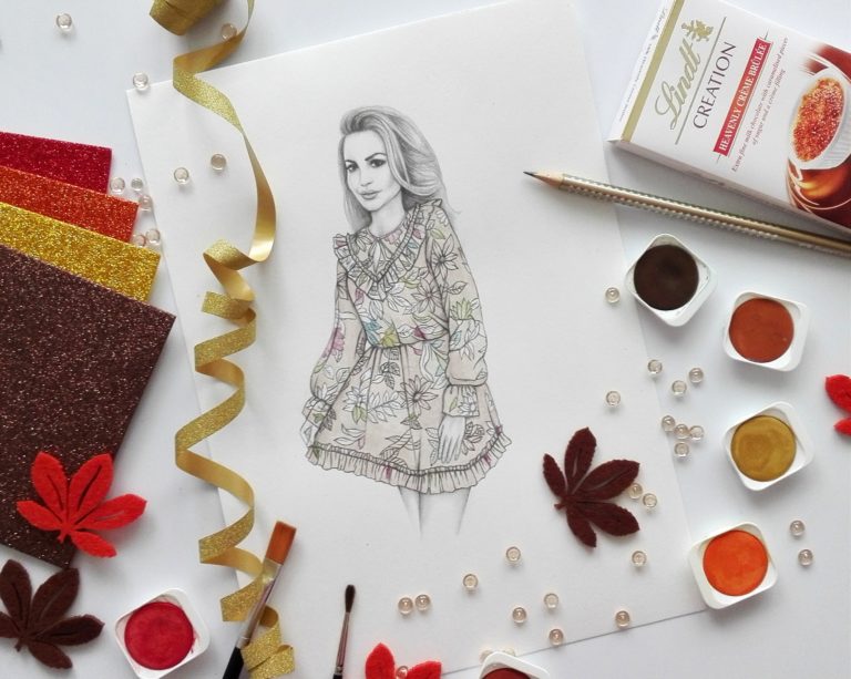 Autumn fashion illustration ~ MILU by Milena Płatek